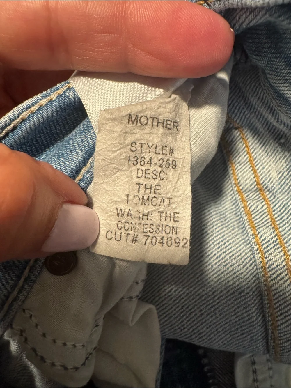 MOTHER The Tomcat The Confession Distressed Straight Crop Jeans 27
